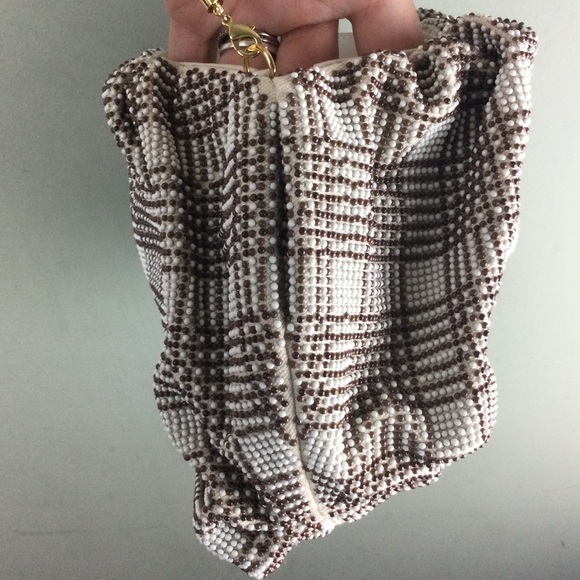 NWOT Loeffler Randall Mini Analeigh Plaid Beaded Twisted Chain Clutch - Picture 7 of 14